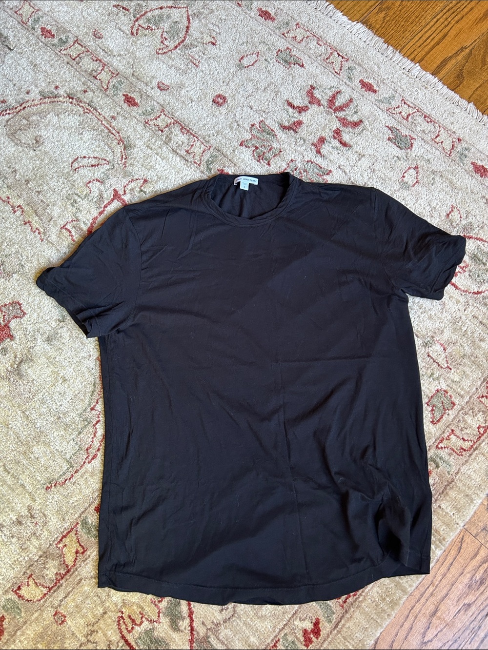 James Perse Clear Jersey Black Short Sleeve Crewneck Tee Size Large
